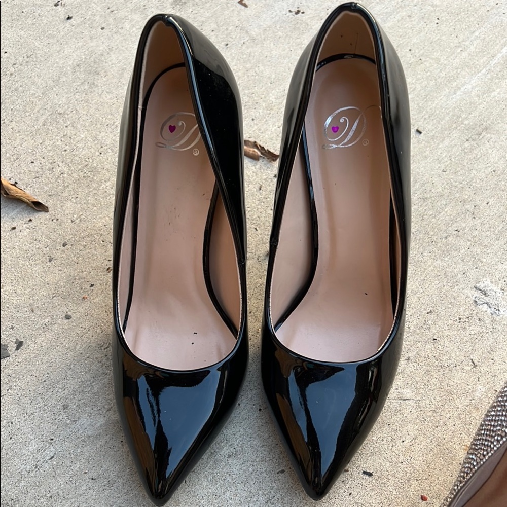 Elegant Black Patent Leather Heels